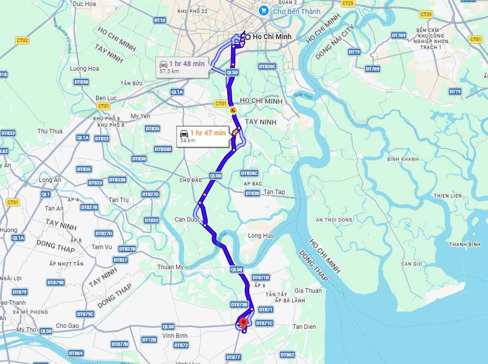 Đường đến Gò Công từ TP.HCM